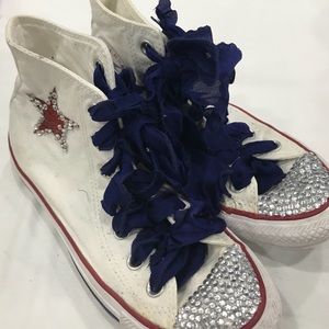 All American High-Top Blinged Converse - Used